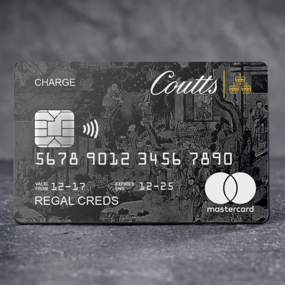 COUTTS SILK WORLD CARD - custom metal credit card