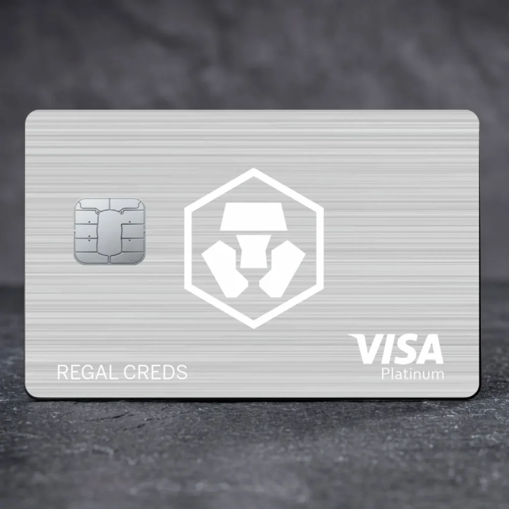 Crypto.com Silver Card (Icy White) - Custom Metal Credit Card