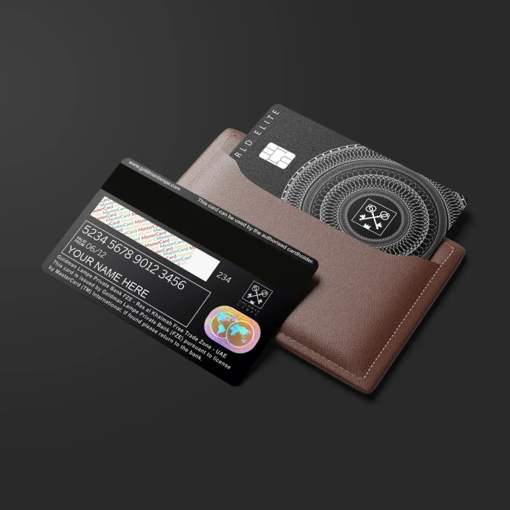Customise Your old plastic card to Golden Lampe Black Card