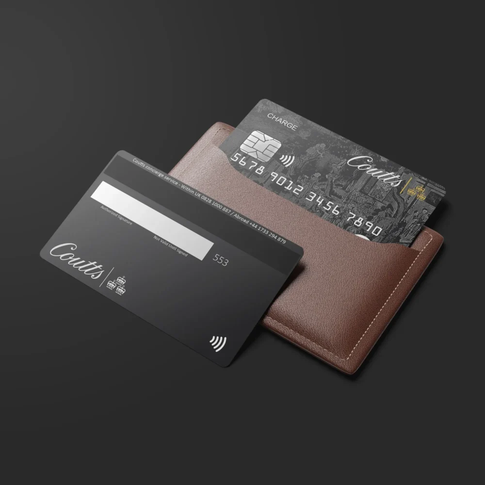 COUTTS SILK WORLD CARD - custom metal credit card