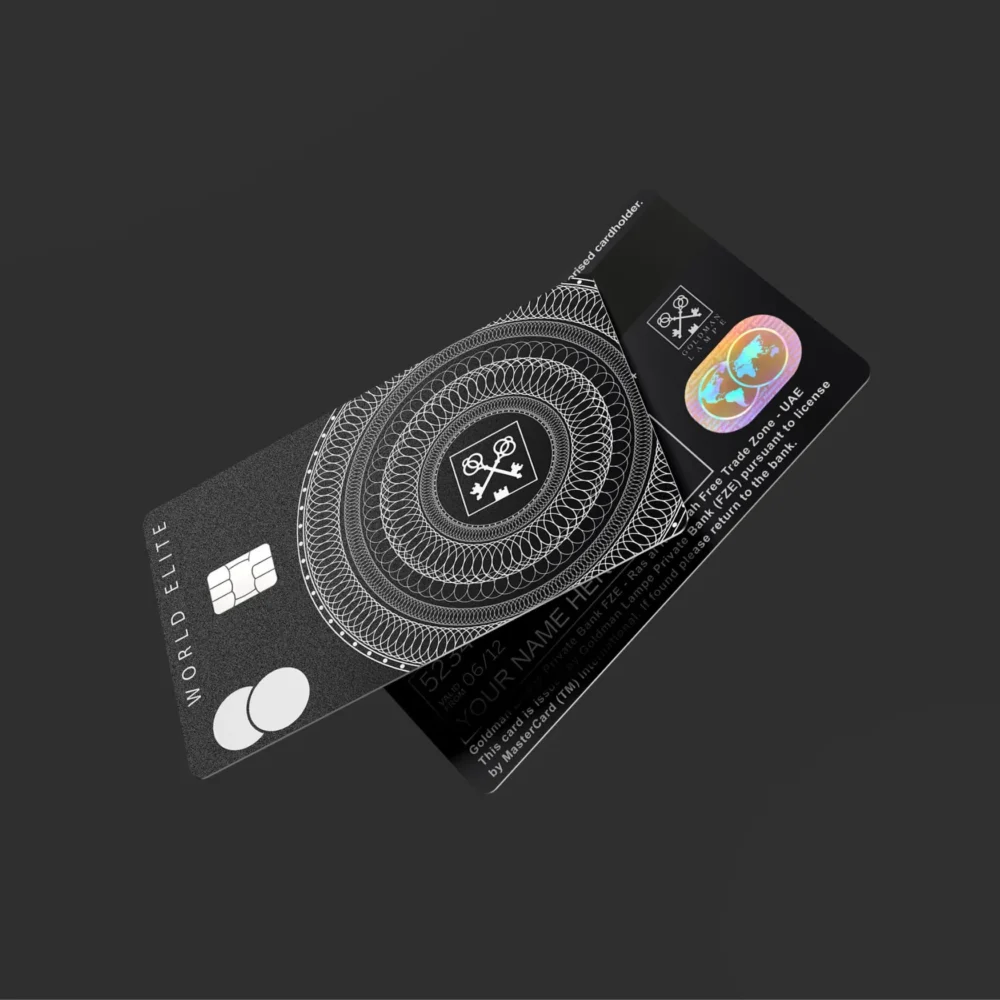 Customise Your old plastic card to Golden Lampe Black Card