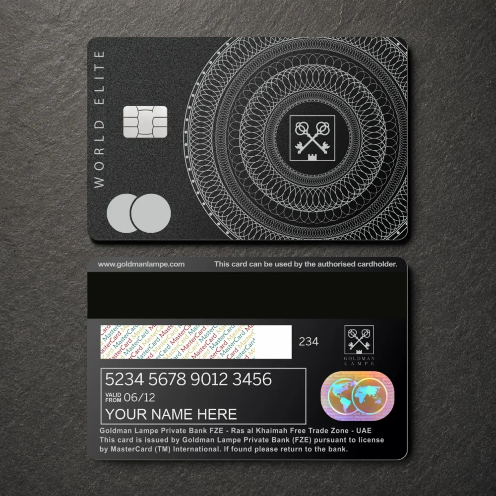 Customise Your old plastic card to Golden Lampe Black Card